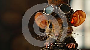 Steampunk Mouse with Classical Hat