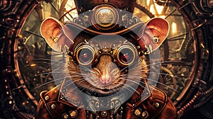 Steampunk Mouse with Classical Hat