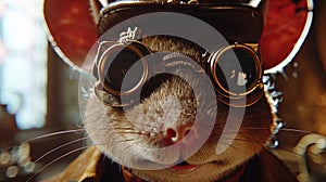 Steampunk Mouse with Classical Hat