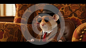 Steampunk Mouse with Classical Hat