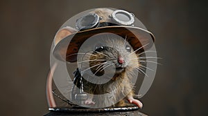 Steampunk Mouse with Classical Hat