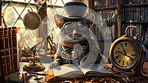 Steampunk Mouse with Classical Hat