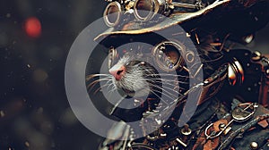 Steampunk Mouse with Classical Hat