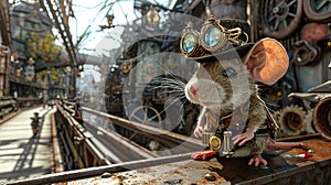 Steampunk Mouse with Classical Hat