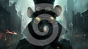 Steampunk Mouse with Classical Hat