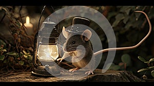 Steampunk Mouse with Classical Hat