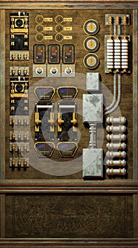 Steampunk panel background