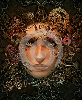 Steampunk Portrait 3d CG