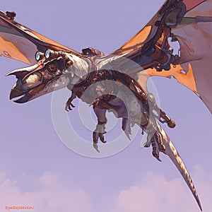 Steampunk Pterodactyl - A Mythical Creature Takes Flight