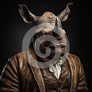 Steampunk Rhino With Hat: Zbrush Studio Portrait