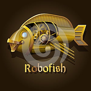 Steampunk robot fish