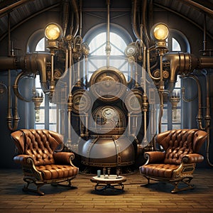 Steampunk Sanctuary: Industrial Leather Dreams