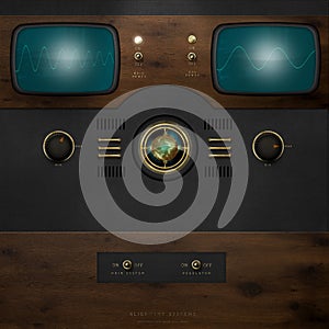 Steampunk Sci-fi time travel control board 4