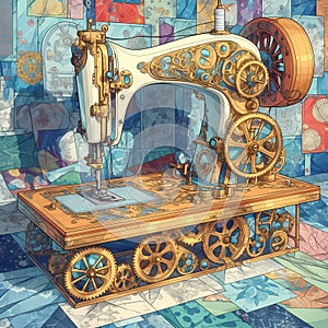 Steampunk Sewing Machine: Elegance Meets Industry