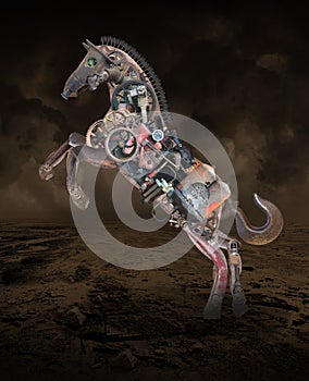 Steampunk Technology Machine, Mechanical Horse