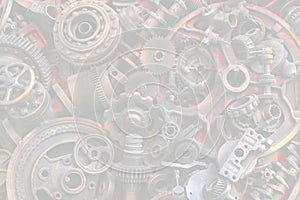 Steampunk texture, backgroung with mechanical parts, gear wheels