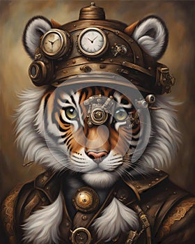 Steampunk Tiger Portrait