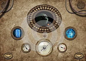 Steampunk Time Machine Control Panel