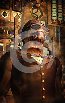 Steampunk time traveller