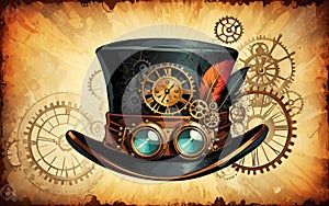 Steampunk Top Hat with Gears