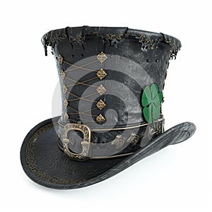Steampunk Top Hat with Shamrock Embellishment photo