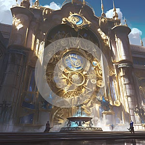 Steampunk Versailles - A Regal Fantasy in Gold and Blue