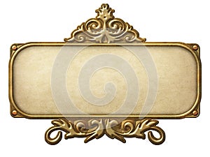 Steampunk victorian golden gilded frame