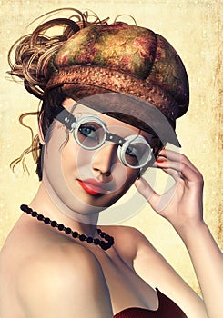 Steampunk woman