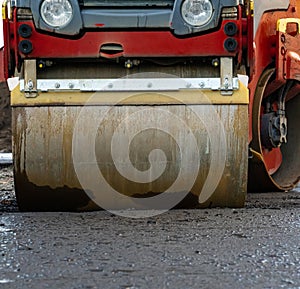Steamroller asphalt compacter