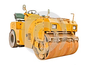 Steamroller isolated