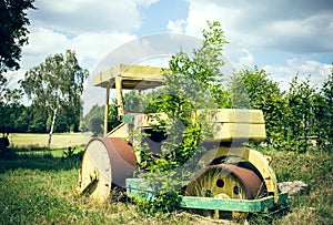 Steamroller in nature