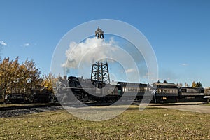 Steamtrain and a Wooden Drilling Rig