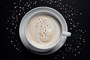 Steamy Hot milk cup. Generate Ai