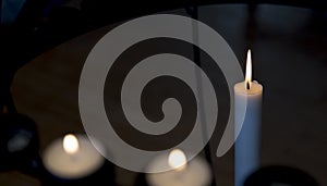 Stearin Candles in Church