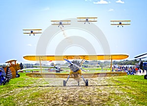 Stearman biplane