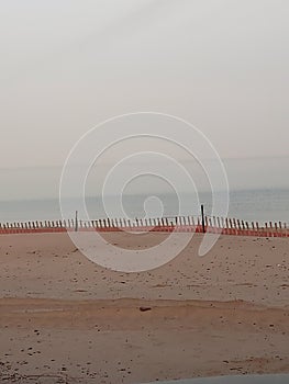 Stearns Beach on a cold spring morning