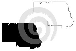 Stearns County, Minnesota U.S. county, United States of America, USA, U.S., US map vector illustration, scribble sketch Stearns