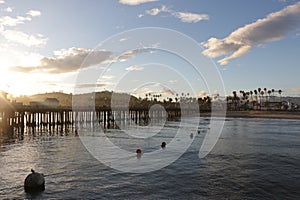 Stearns Wharf Sunset Santa Barbara California