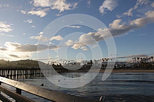 Stearns Wharf Sunset Santa Barbara California Sunset