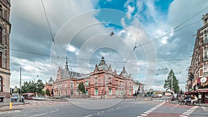 Stedelijk Museum Amsterdam hyperlapse showing modern and contemporary art. Amsterdam, Netherlands