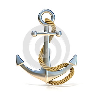 Steel anchor with rope