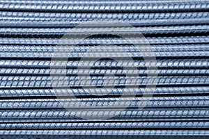 Steel bar texture in construction site