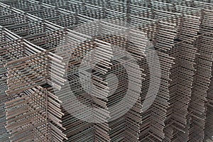 Steel Bars Stacked For Construction