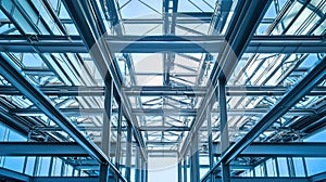 steel beams and structural supports