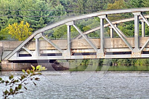 Steel Bridge Across The Burnt River In Kinmount, Ontario