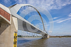 Steel bridge across the river Waal in Nijmegen