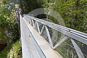 Steel bridge in the alps, Germany