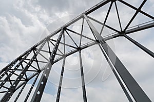 Steel bridge closeup