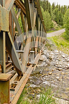 Steel bridge construction detail