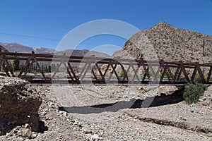 Steel Bridge Construction in Tilcara, Argentina